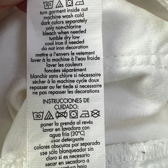 Calvin Klein Skinny Crop Mid-Rise White Denim Jeans Size 2 - Picture 11 of 13